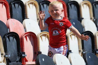 250426 - Newport County v Oldham Athletic - Sky Bet League 2 - Newport County fans before today’s game