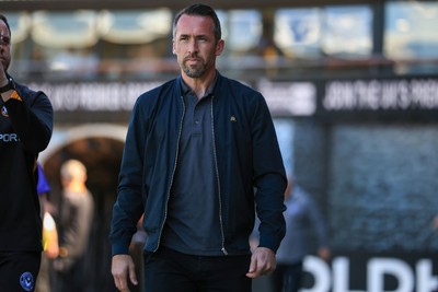 250426 - Newport County v Oldham Athletic - Sky Bet League 2 - Newport County Manager Christian Fuchs