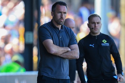 250426 - Newport County v Oldham Athletic - Sky Bet League 2 - Newport County Manager Christian Fuchs
