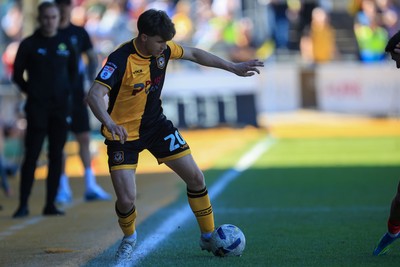 250426 - Newport County v Oldham Athletic - Sky Bet League 2 - Ben Lloyd of Newport County
