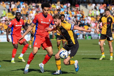 250426 - Newport County v Oldham Athletic - Sky Bet League 2 - Matthew Baker of Newport County