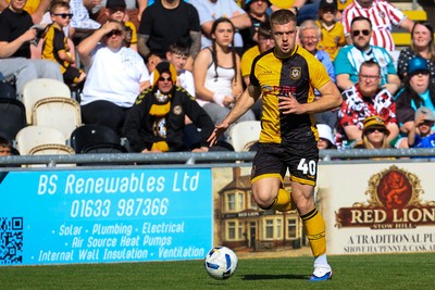 250426 - Newport County v Oldham Athletic - Sky Bet League 2 - Cole Jarvis of Newport County