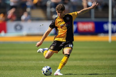 250426 - Newport County v Oldham Athletic - Sky Bet League 2 - Harrison Biggins of Newport County