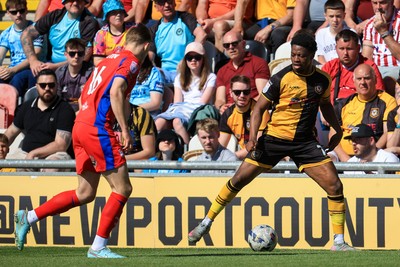 250426 - Newport County v Oldham Athletic - Sky Bet League 2 - Bobby Kamwa of Newport County