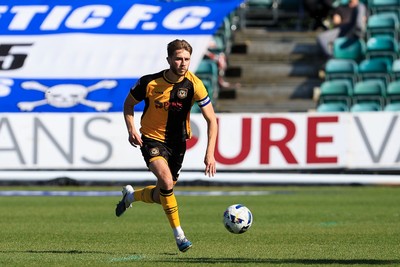 250426 - Newport County v Oldham Athletic - Sky Bet League 2 - Matthew Baker of Newport County