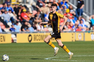 250426 - Newport County v Oldham Athletic - Sky Bet League 2 - Cameron Evans of Newport County