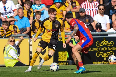 250426 - Newport County v Oldham Athletic - Sky Bet League 2 - Michael Spellman of Newport County