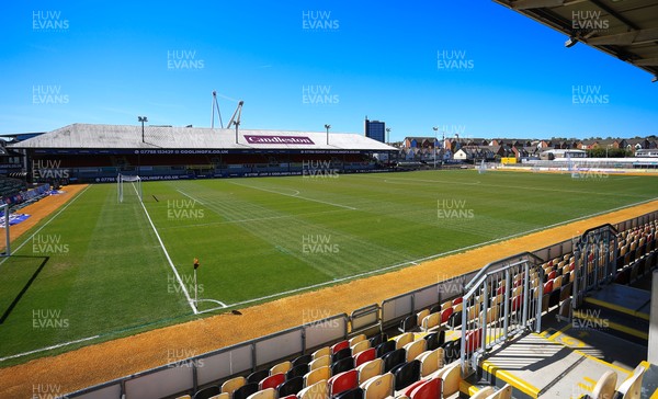 250426 - Newport County v Oldham Athletic - Sky Bet League 2 - General view inside Rodney Parade