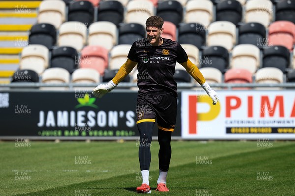 250426 - Newport County v Oldham Athletic - Sky Bet League 2 - Jordan Wright of Newport County
