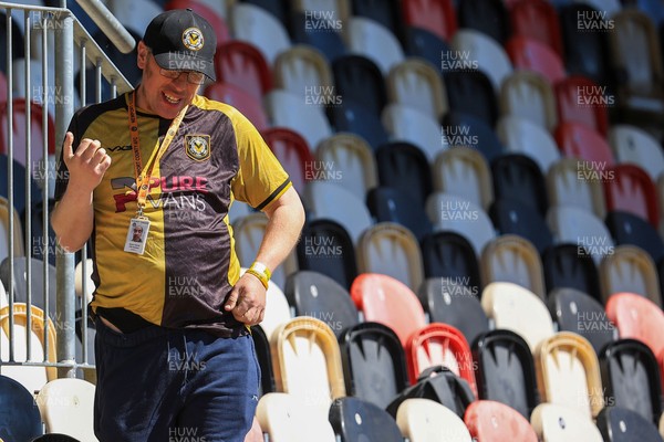 250426 - Newport County v Oldham Athletic - Sky Bet League 2 - Newport County fans before today’s game