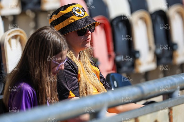 250426 - Newport County v Oldham Athletic - Sky Bet League 2 - Newport County fans before today’s game