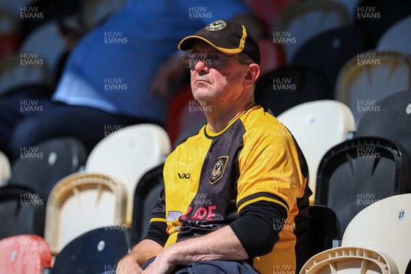 250426 - Newport County v Oldham Athletic - Sky Bet League 2 - Newport County fans before today’s game