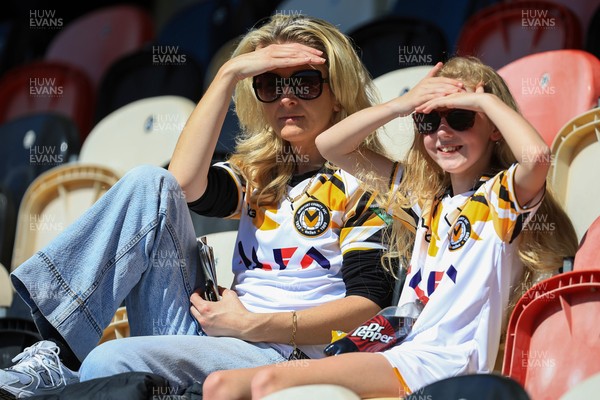 250426 - Newport County v Oldham Athletic - Sky Bet League 2 - Newport County fans before today’s game