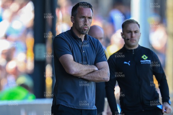 250426 - Newport County v Oldham Athletic - Sky Bet League 2 - Newport County Manager Christian Fuchs
