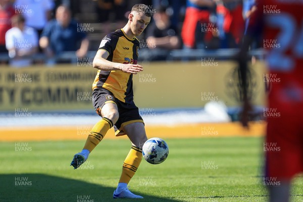 250426 - Newport County v Oldham Athletic - Sky Bet League 2 - Ciaran Brennan of Newport County
