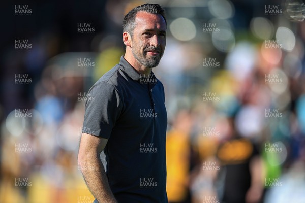 250426 - Newport County v Oldham Athletic - Sky Bet League 2 - Newport County Manager Christian Fuchs after the game 