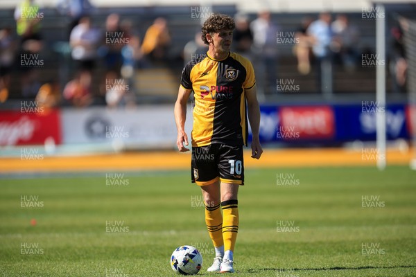 250426 - Newport County v Oldham Athletic - Sky Bet League 2 - Harrison Biggins of Newport County