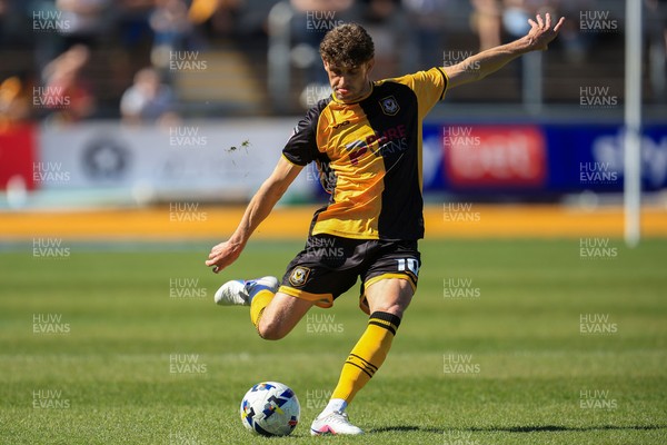 250426 - Newport County v Oldham Athletic - Sky Bet League 2 - Harrison Biggins of Newport County