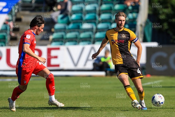 250426 - Newport County v Oldham Athletic - Sky Bet League 2 - Matthew Baker of Newport County