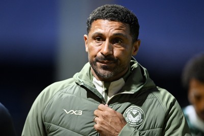 061026 - Newport County v Plymouth Argyle - EFL Trophy - Newport County Head Coach, Hayden Mullins