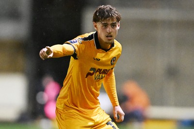 061026 - Newport County v Plymouth Argyle - EFL Trophy - Alfie Merritt of Newport County