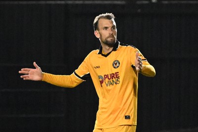 061026 - Newport County v Plymouth Argyle - EFL Trophy - Christian Doidge of Newport County’ scores his penalty 