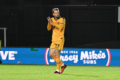 061026 - Newport County v Plymouth Argyle - EFL Trophy - Christian Doidge of Newport County’ scores his penalty 