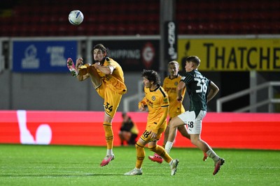 061026 - Newport County v Plymouth Argyle - EFL Trophy - Daniel Sassi of Newport County