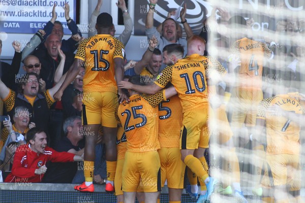 170819 Newport County vs Plymouth Argyle - Sky Bet League 2 - Kyle Howkins of Newport County gives the home side the lead