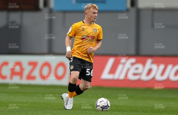 310821 - Newport County v Plymouth Argyle - Papa Johns Trophy - Aneurin Livermore of Newport County