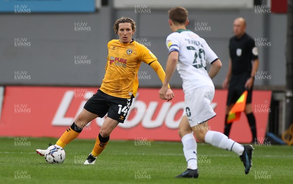310821 - Newport County v Plymouth Argyle - Papa Johns Trophy - Aaron Lewis of Newport County