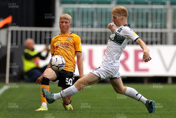 310821 - Newport County v Plymouth Argyle - Papa Johns Trophy - Harrison Bright of Newport County