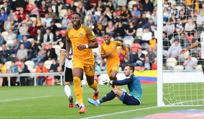 070919 - Newport County v Port Vale, SkyBet League 2 - Jamille Matt of Newport County celebrates after scoring goal