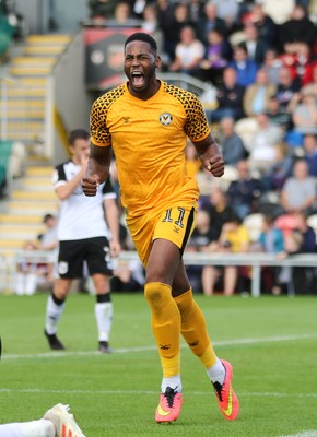 070919 - Newport County v Port Vale, SkyBet League 2 - Jamille Matt of Newport County celebrates after scoring goal