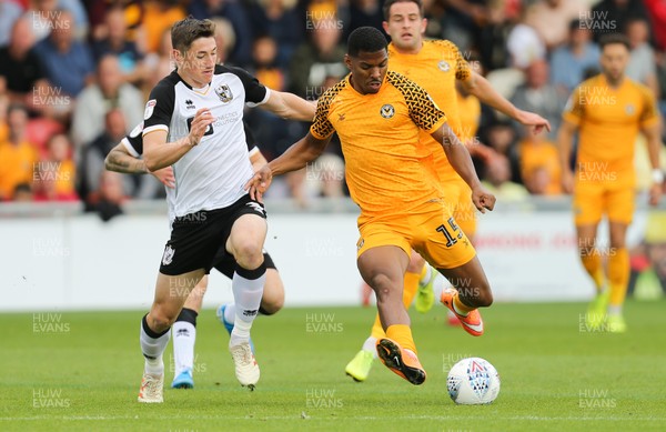 070919 - Newport County v Port Vale, SkyBet League 2 - Tristan Abrahams of Newport County fires a shot at goal