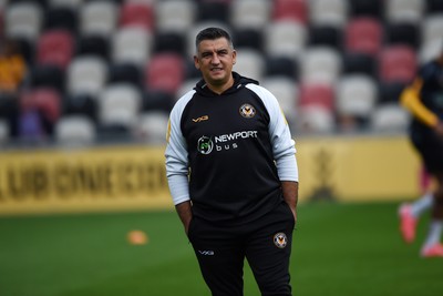 070924 - Newport County v Port Vale - Sky Bet League 2 - Newport Head Coach, Nelson Jardim