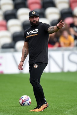 070924 - Newport County v Port Vale - Sky Bet League 2 - Newport County coach, David Pipe