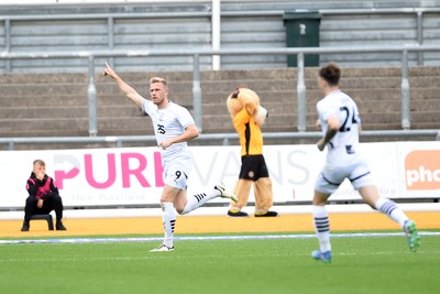 070924 - Newport County v Port Vale - Sky Bet League 2 - Jayden Stockley of Port Vale celebrates with team mates after he scores the first goal of the game