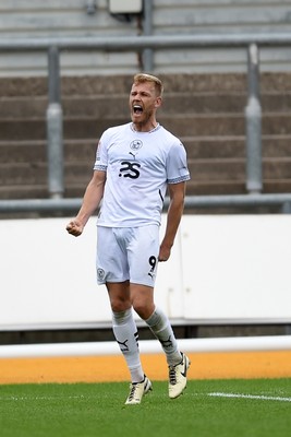 070924 - Newport County v Port Vale - Sky Bet League 2 - Jayden Stockley of Port Vale celebrates scoring his second goal of the match