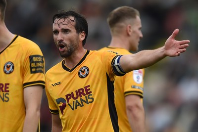 070924 - Newport County v Port Vale - Sky Bet League 2 - Aaron Wildig of Newport County