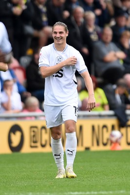 070924 - Newport County v Port Vale - Sky Bet League 2 - Lorent Tolaj of Port Vale celebrates scoring a goal