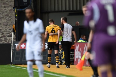 070924 - Newport County v Port Vale - Sky Bet League 2 - Ciaran Brennan of Newport County is given a red card and dismissed