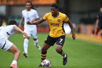 070924 - Newport County v Port Vale - Sky Bet League 2 - Bobby Kamwa of Newport County