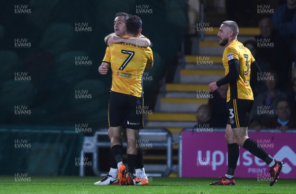 101117 - Newport County v Port Vale - SkyBet League 2 - Matthew Dolan of Newport County celebrates scoring goal