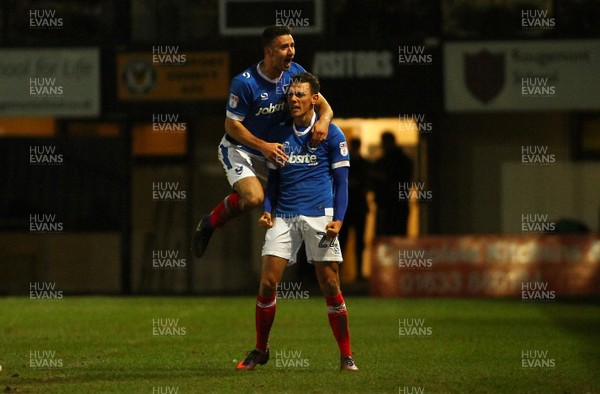 261216 - Newport County v Portsmouth - Sky Bet League 2 - Kal Naismith of Portsmouth celebrates the third goal  by Darren Griffiths/Huw Evans Agency