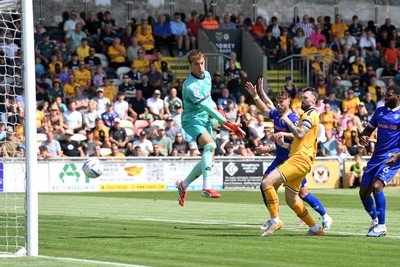 150826 - Newport County v Rochdale - Sky Bet League 2 - Kyle Cameron of Newport County scores the first goal of the game