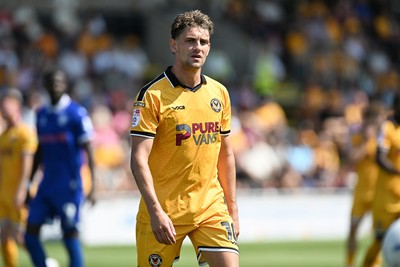 150826 - Newport County v Rochdale - Sky Bet League 2 - Harrison Biggins of Newport County