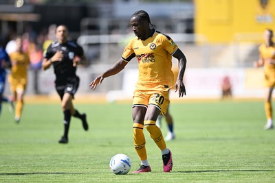 150826 - Newport County v Rochdale - Sky Bet League 2 - Yahya Bamba of Newport County