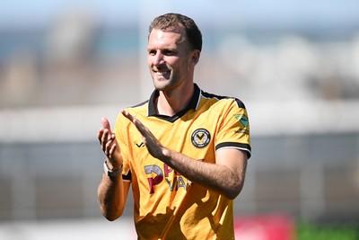 150826 - Newport County v Rochdale - Sky Bet League 2 - Christian Doidge of Newport County at full time