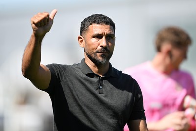 150826 - Newport County v Rochdale - Sky Bet League 2 - Newport County Head Coach, Hayden Mullins at full time